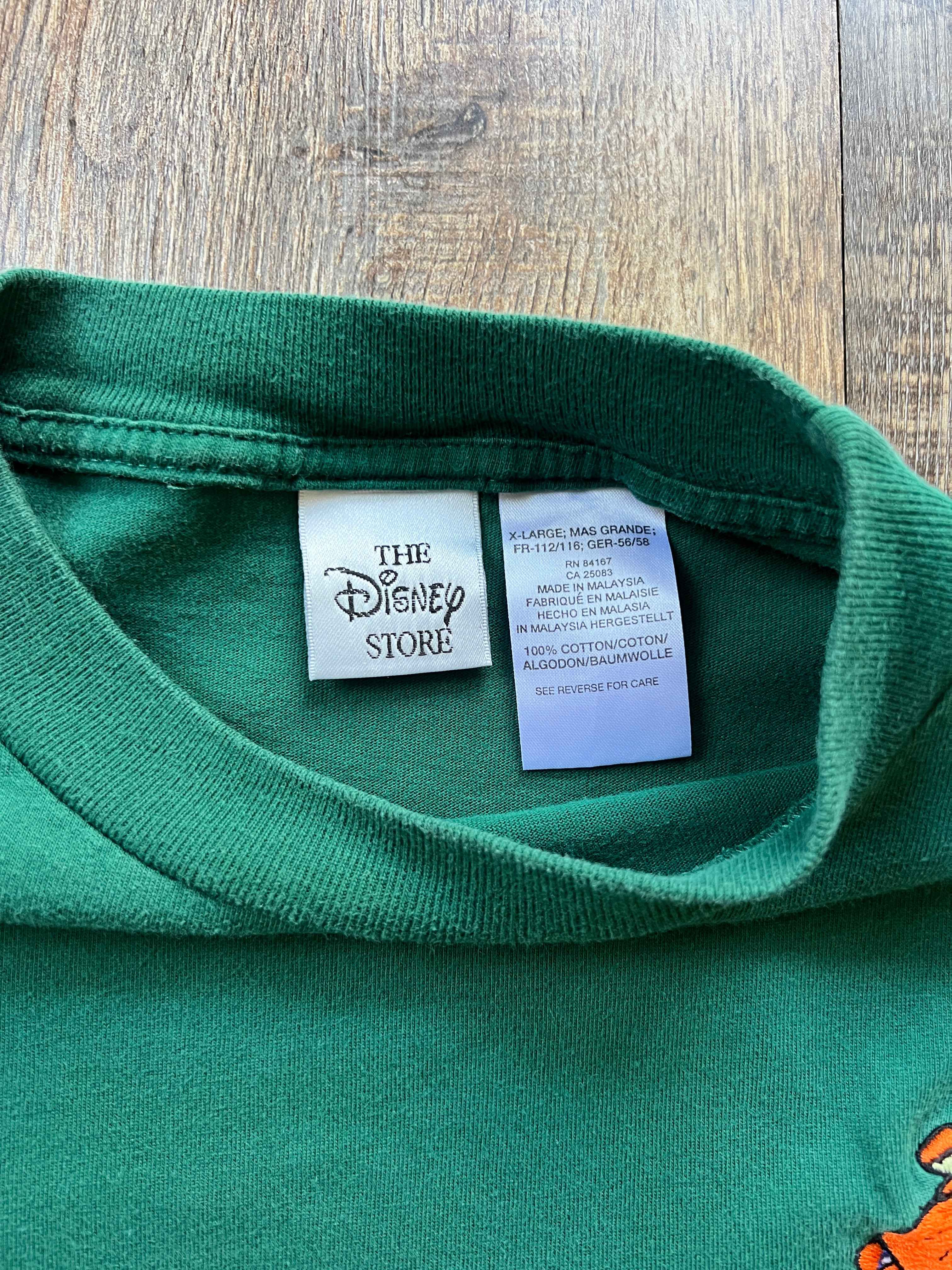 73 -Forest Green Tigger Snowballs Embroidered Long Sleeve - XL