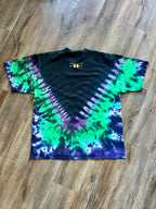 1170 -Green, Purple, & Black Tie-Dye The Mummy No Soul Survives Shirt - XL