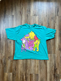 74 -Teal Pooh & Piglet Menu Specials Shirt - 4X