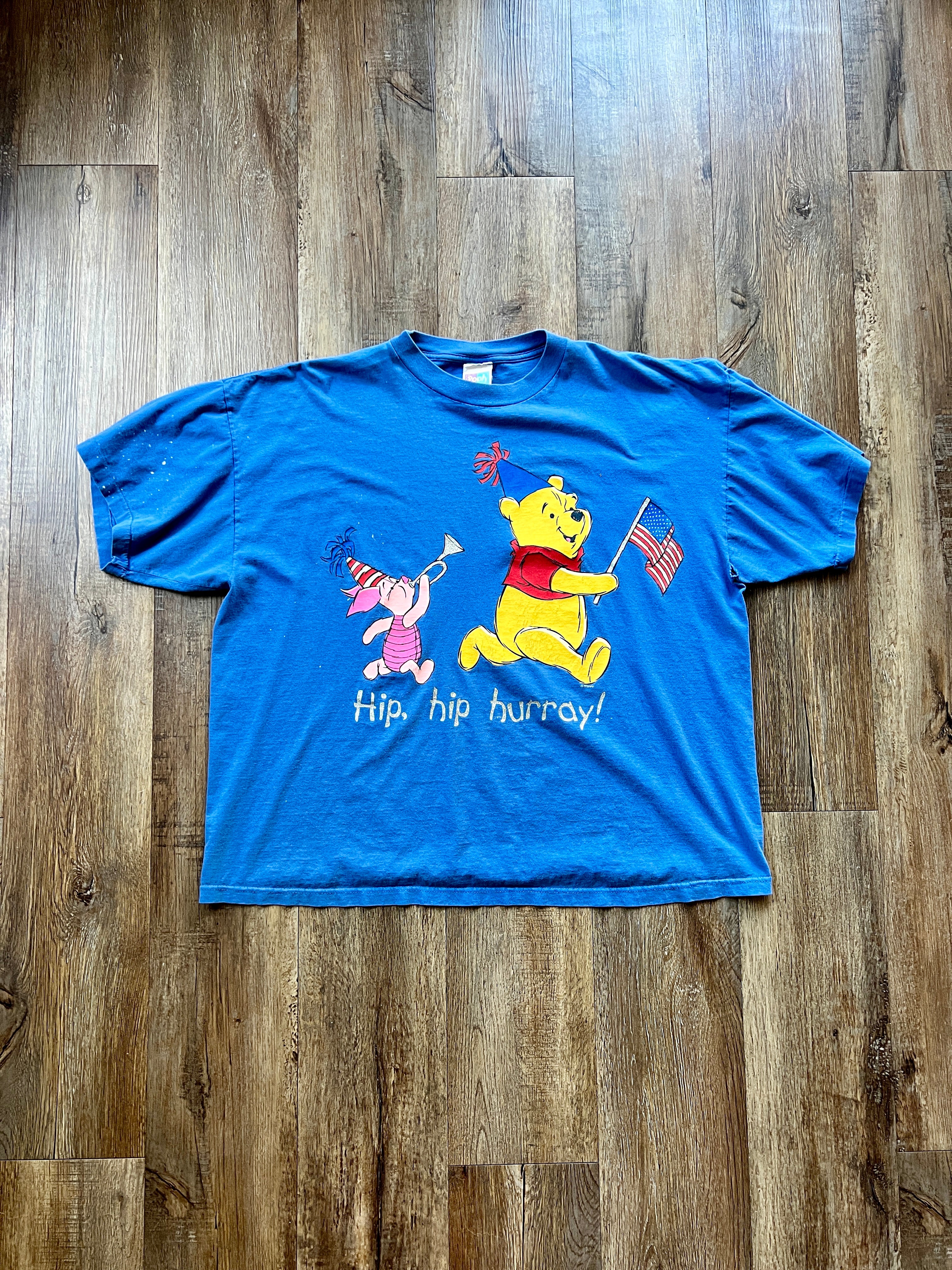 77 -Blue Hip Hip Hooray Pooh & Piglet USA Shirt - 3X