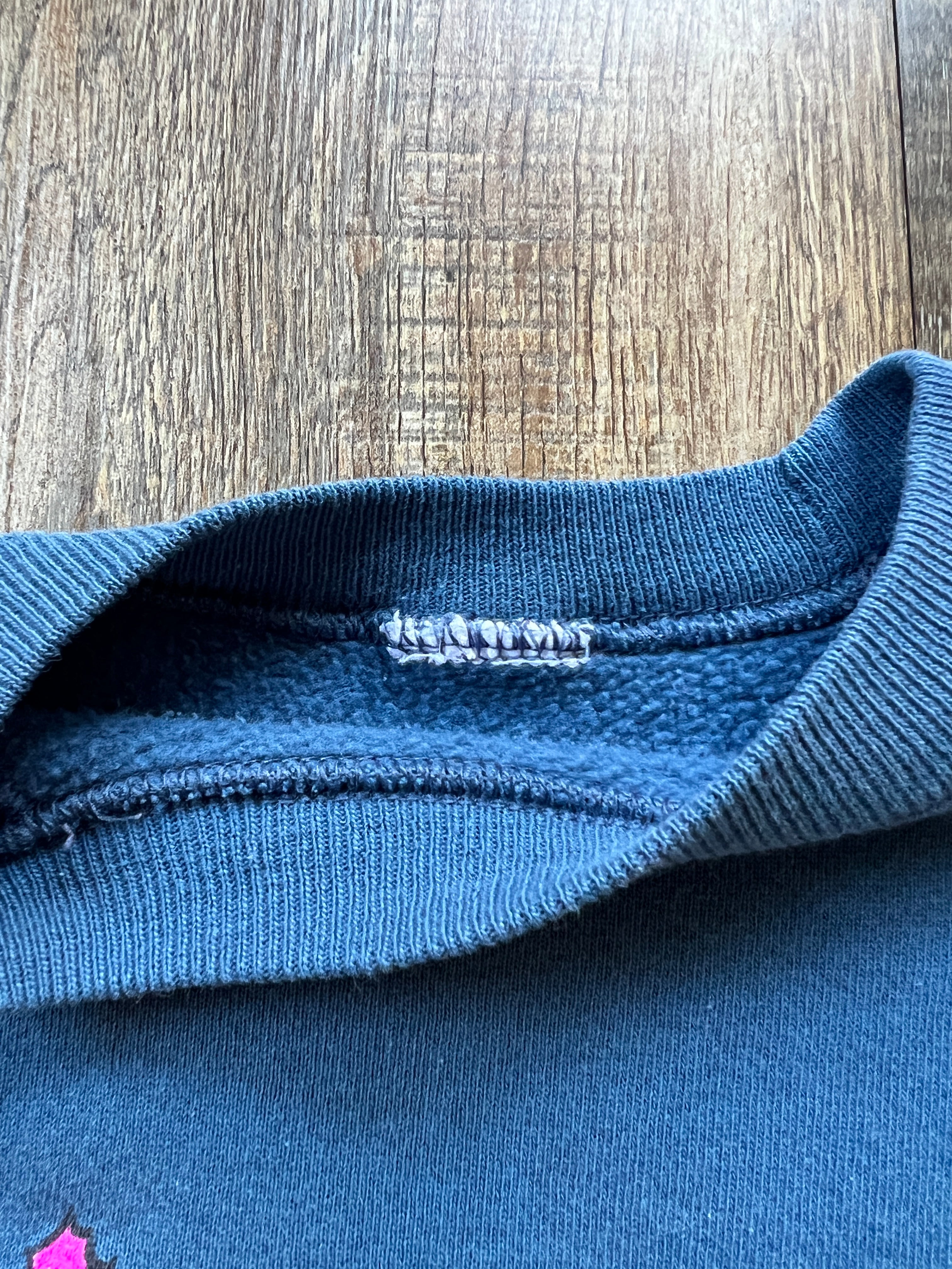 78 -Blue Swirling Twirling Dancing Leaves WTP Crewneck - S