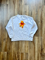 80 -White Embroidered WTP Crewneck - L