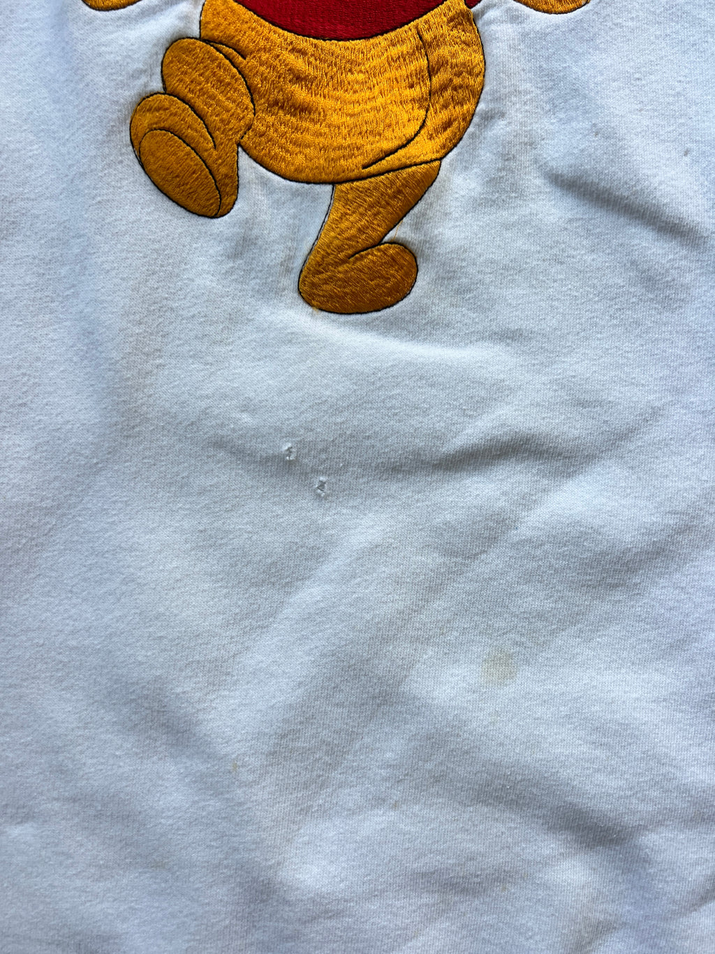 80 -White Embroidered WTP Crewneck - L