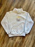 1159 -Grey Embroidered BoardWalk Villas Tie-Neck Pullover - NT / XL