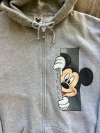 1160 -Heather Grey Mickey Box Zip-Up Hoodie - XL