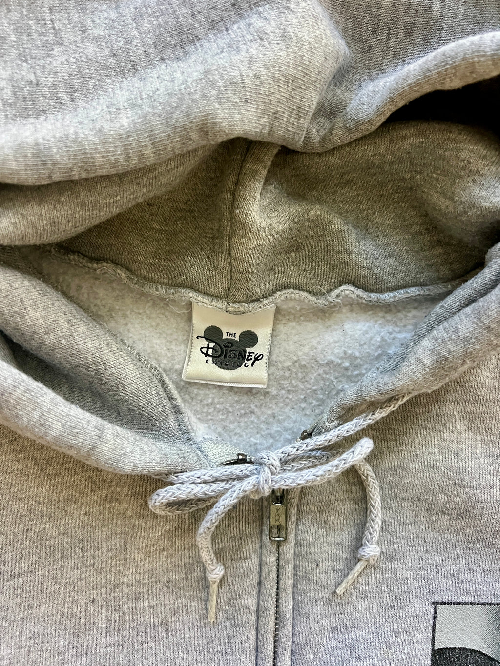 1160 -Heather Grey Mickey Box Zip-Up Hoodie - XL