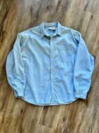 1162 -Denim Embroidered Winnie The Pooh & Friends Back Hit Button Up -2X