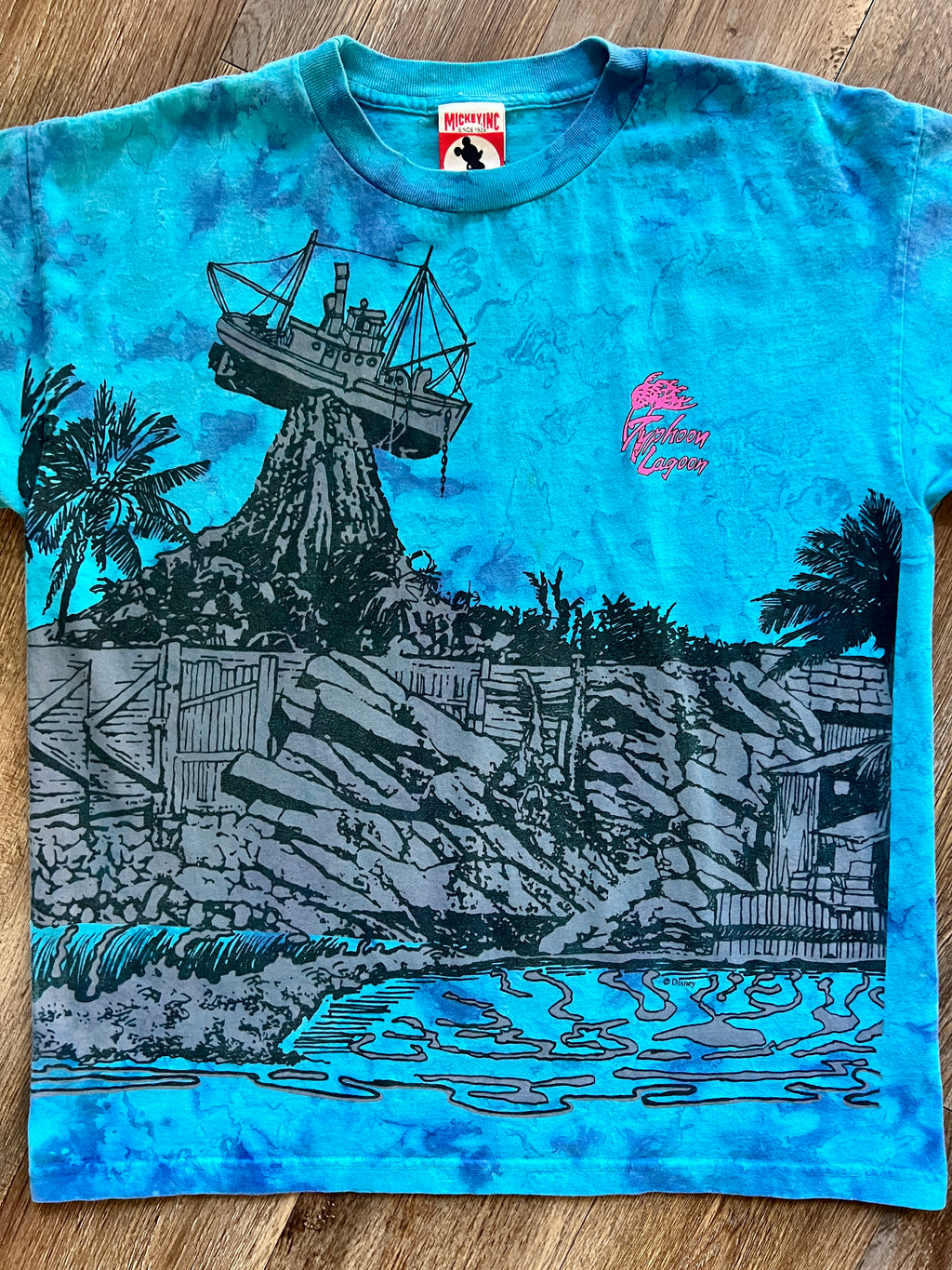 1165 -Blue Tie-Dye Typhoon Lagoon Typhoon Tilly Shirt - XL