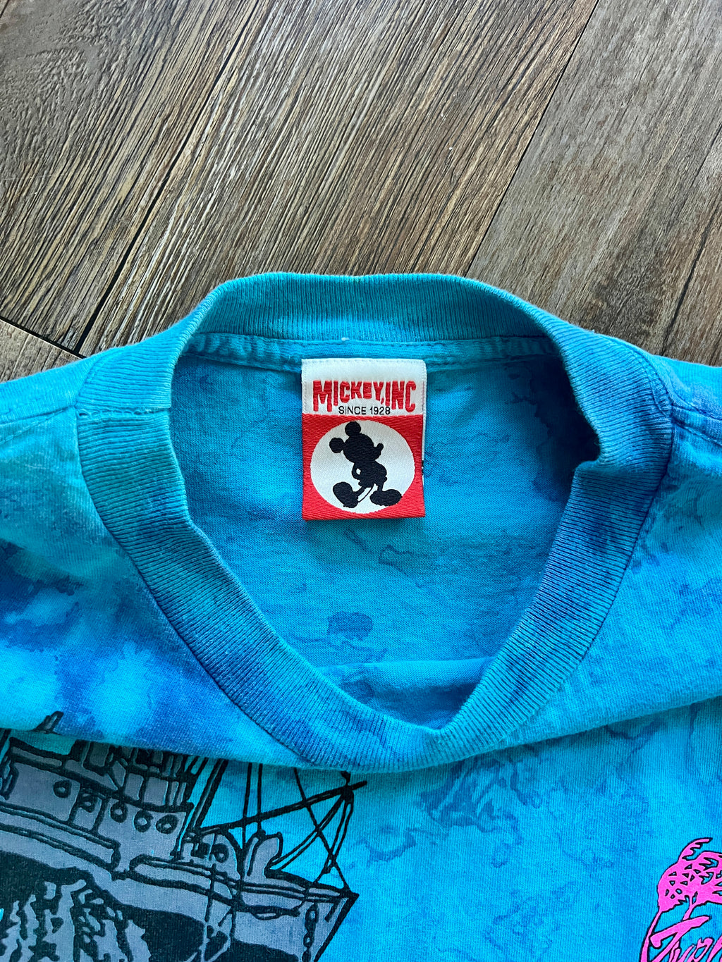 1165 -Blue Tie-Dye Typhoon Lagoon Typhoon Tilly Shirt - XL