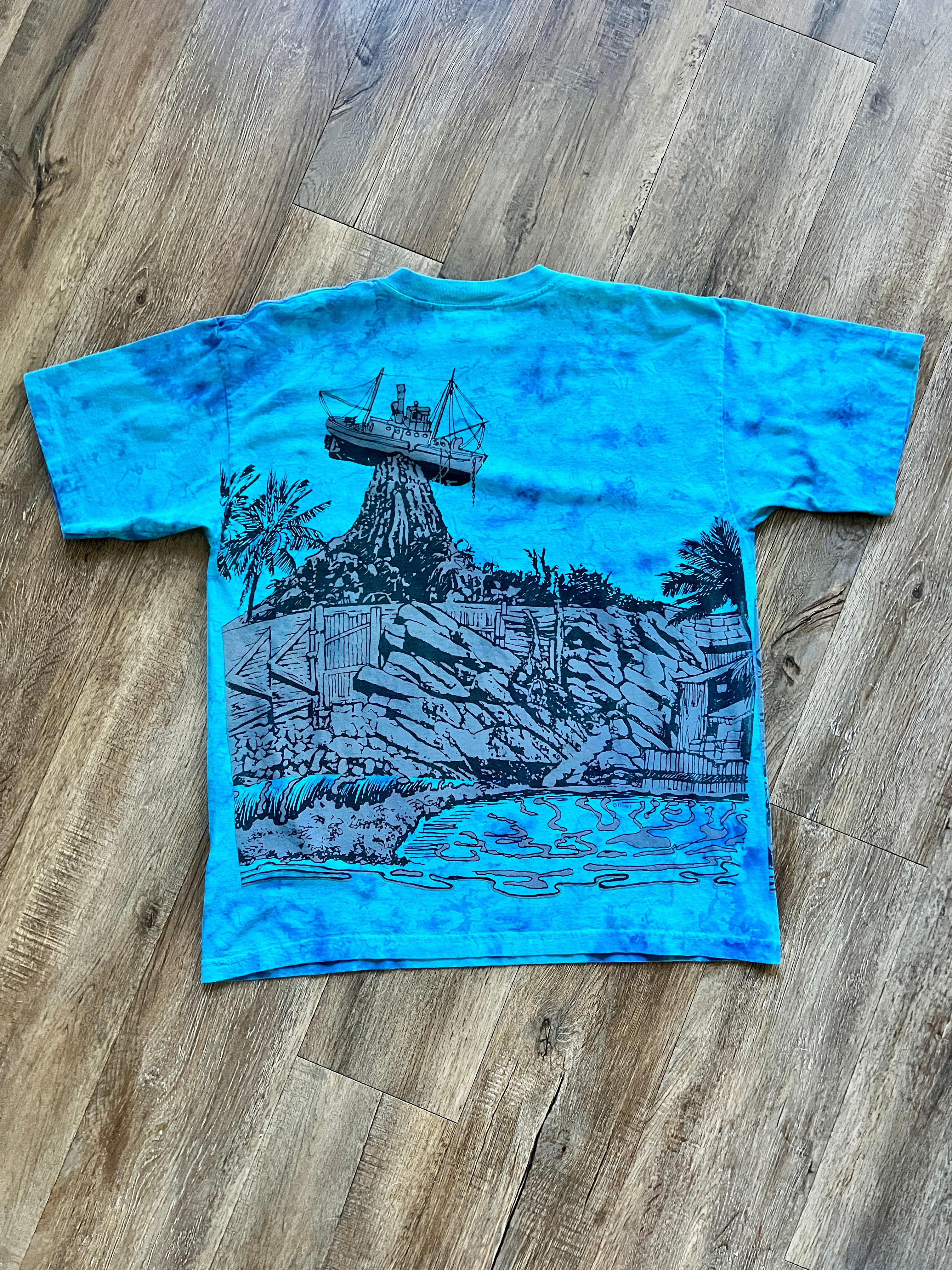 1165 -Blue Tie-Dye Typhoon Lagoon Typhoon Tilly Shirt - XL