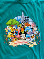 1168 -NWT Teal Green Mickey & Friends Cinderella Castle 2000 WDW Logo Shirt - XL