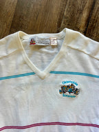 1171 -White Striped Embroidered Oldsmobile Scramble - XL