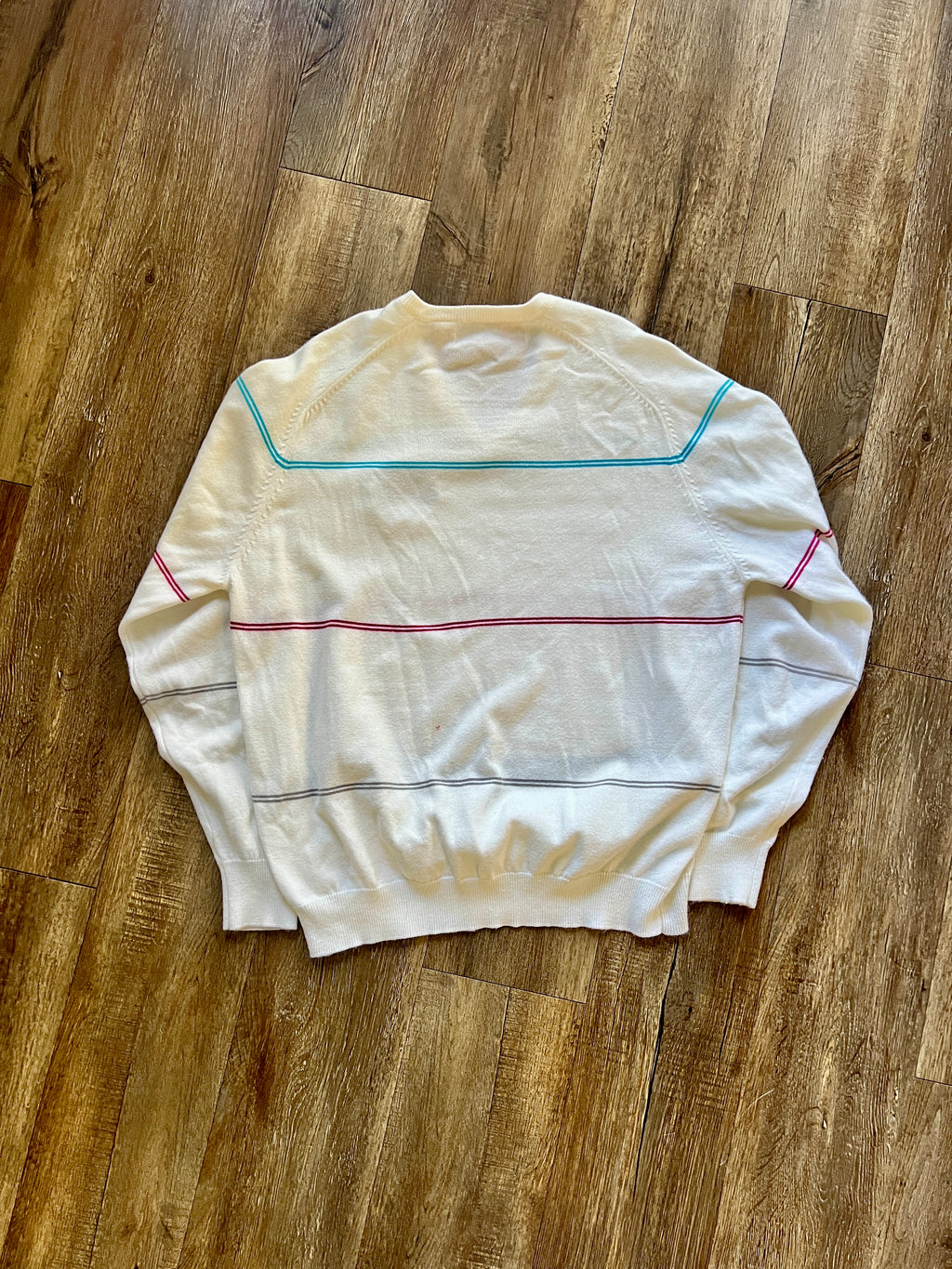 1171 -White Striped Embroidered Oldsmobile Scramble - XL