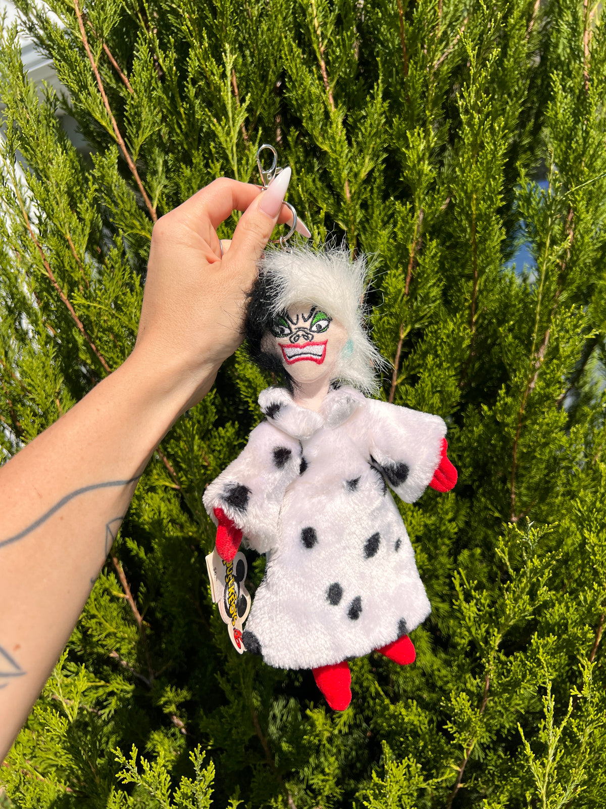 Cruella Disney Store Plush Keychain
