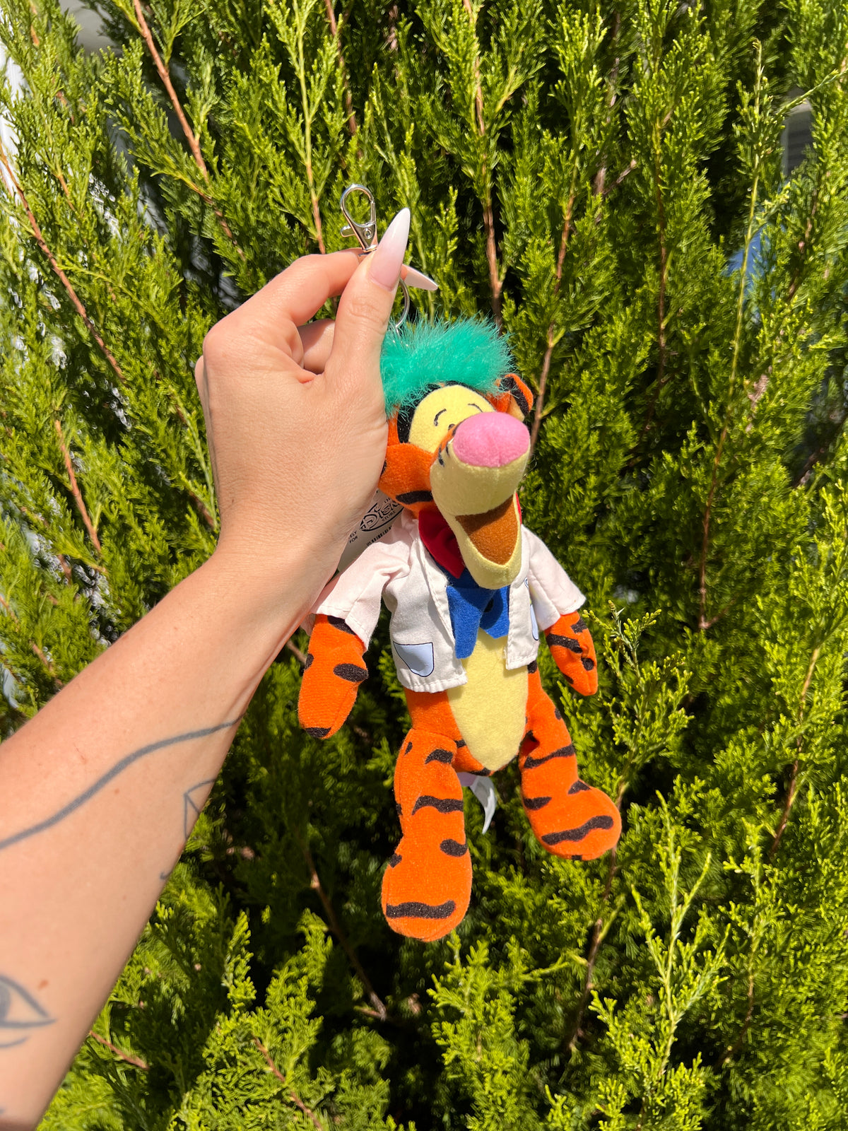 Mad Scientist Tigger Disney Store Plush Keychain