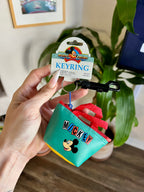 NWT Mickey & Friends Zip-Top Bag Keychain