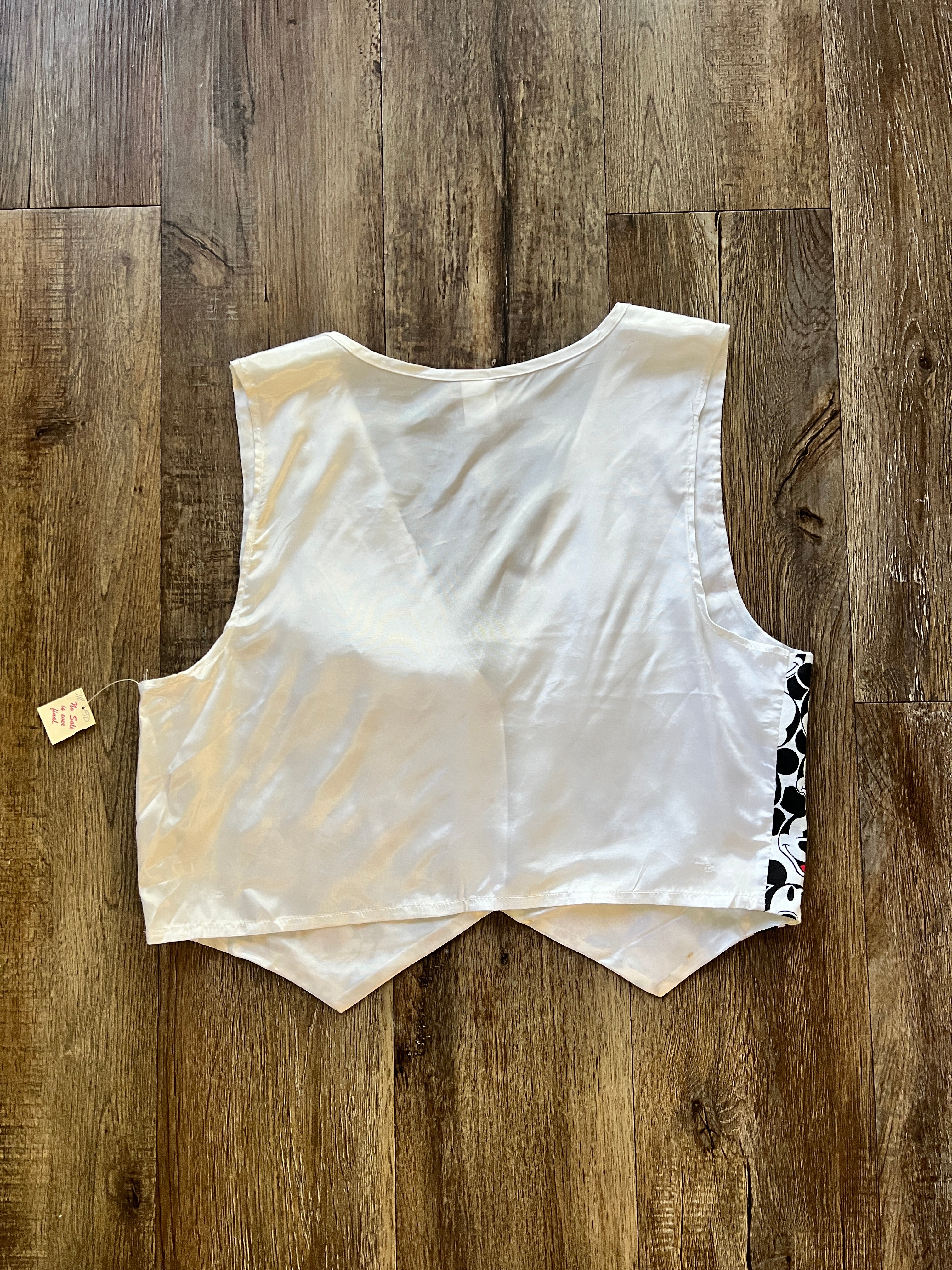 624 - Red, Black, & White Mickey Face Vest - M