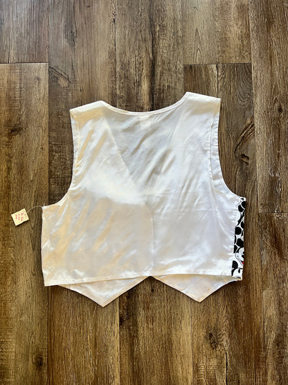 624 - Red, Black, & White Mickey Face Vest - M