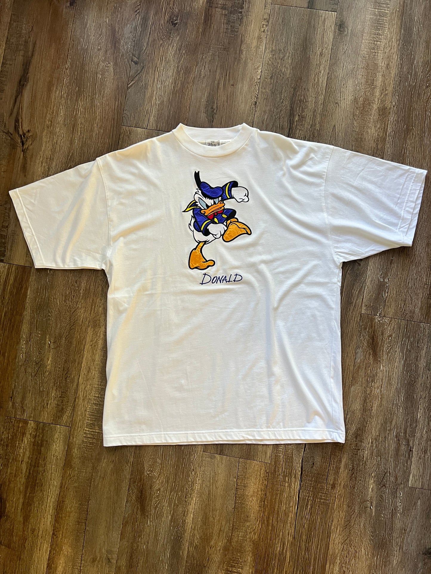 625 -White Applique Angry Donald Tee - 2X