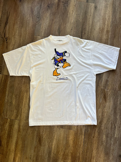 625 -White Applique Angry Donald Tee - 2X