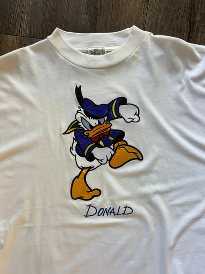 625 -White Applique Angry Donald Tee - 2X
