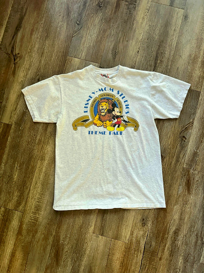 631 - Heather Grey MGM Studios Theme Park Logo & Mckey Tee - L