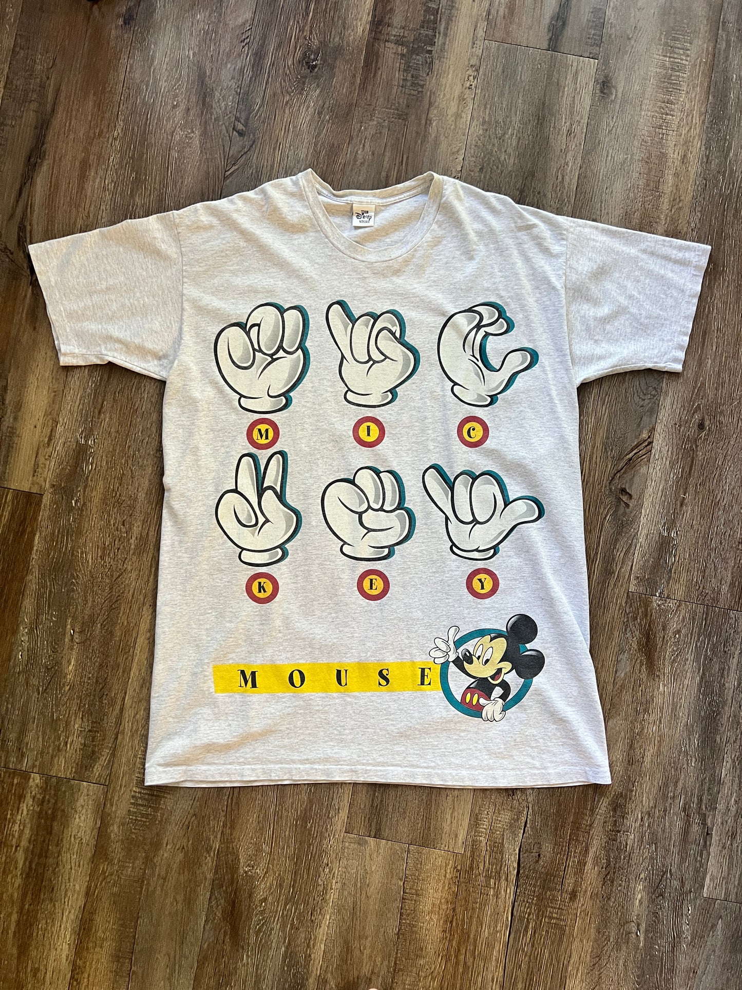 633 -Heather Grey Mickey Mouse A Sign of Good Character Sleep Shirt - OSFA