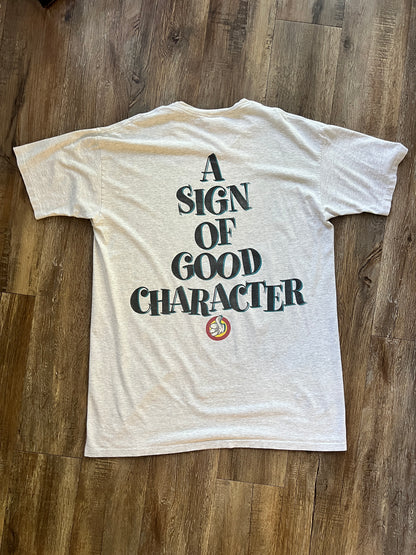 633 -Heather Grey Mickey Mouse A Sign of Good Character Sleep Shirt - OSFA