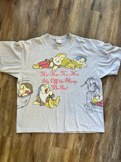 635 -Heather Grey Seven Dwarfs Off to Sleep We Go Sleep Shirt - OSFA