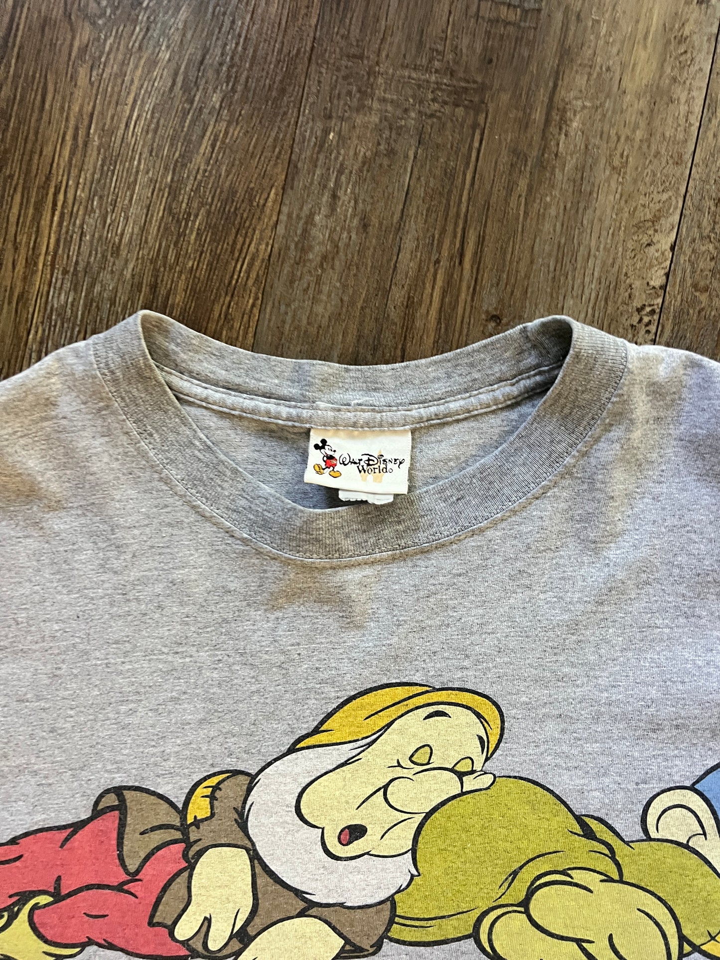 635 -Heather Grey Seven Dwarfs Off to Sleep We Go Sleep Shirt - OSFA