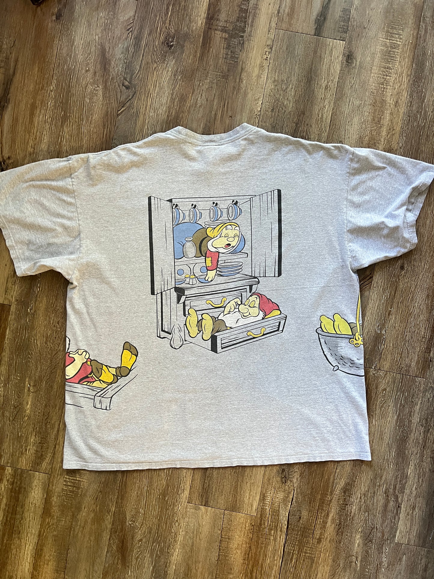 635 -Heather Grey Seven Dwarfs Off to Sleep We Go Sleep Shirt - OSFA