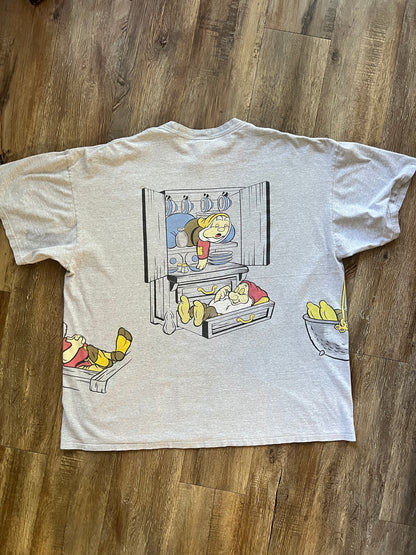 635 -Heather Grey Seven Dwarfs Off to Sleep We Go Sleep Shirt - OSFA