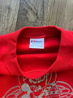 636 -Red & Silver Gliter MGM Studios Logo Crewneck - L