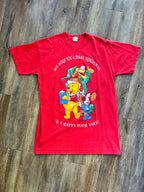 638 -Red Happy Pooh Year Tigger, Piglet,& WTP Sleep Shirt - OSFA