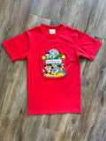 640 -Red Applique WDW Arches Tee - S