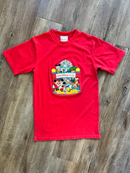 640 -Red Applique WDW Arches Tee - S