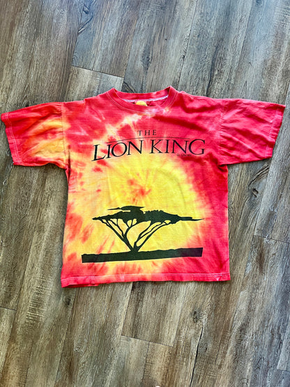 643 -Red & Yellow Tie-Dye The Lion King Sunset Tee - L