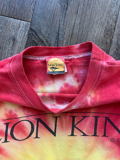 643 -Red & Yellow Tie-Dye The Lion King Sunset Tee - L