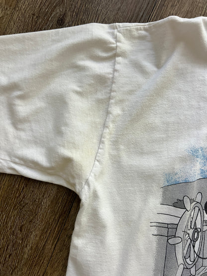 651 -White Mickey's 60th Birthday Tee - XL