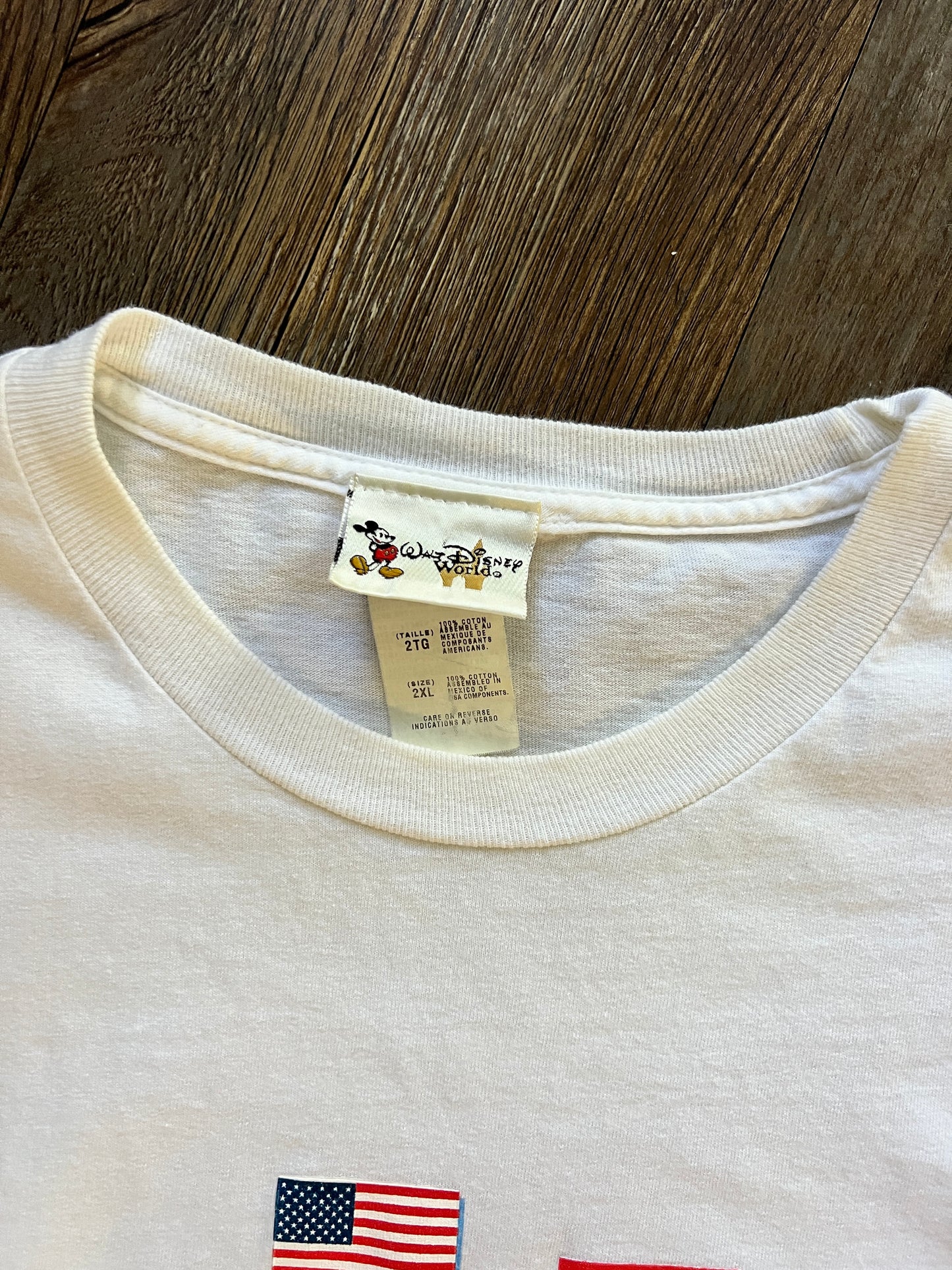 652 -White EPCOT One Mouse One World Long Sleeve - 2X