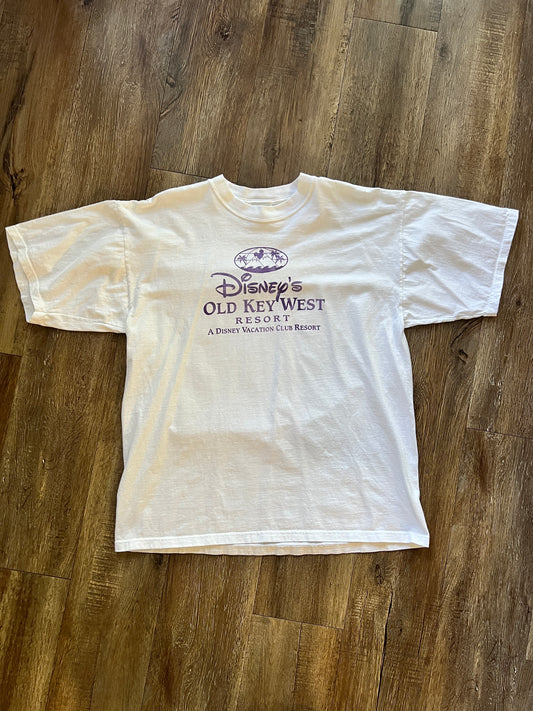 656 -White Old Key West Resort Logo Tee - 2X