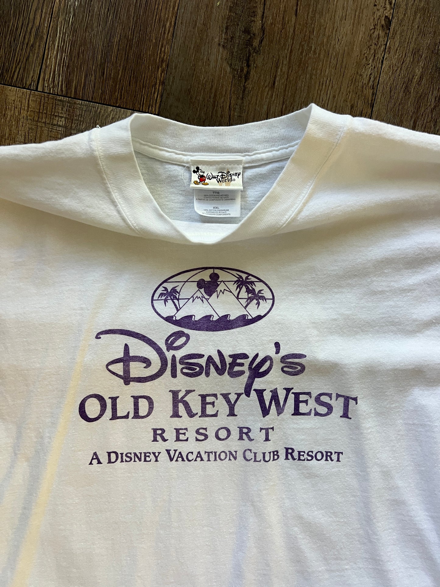 656 -White Old Key West Resort Logo Tee - 2X