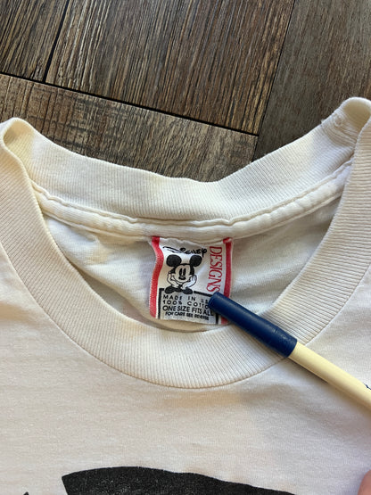 659 -White Big Face Tigger Tee - OSFA