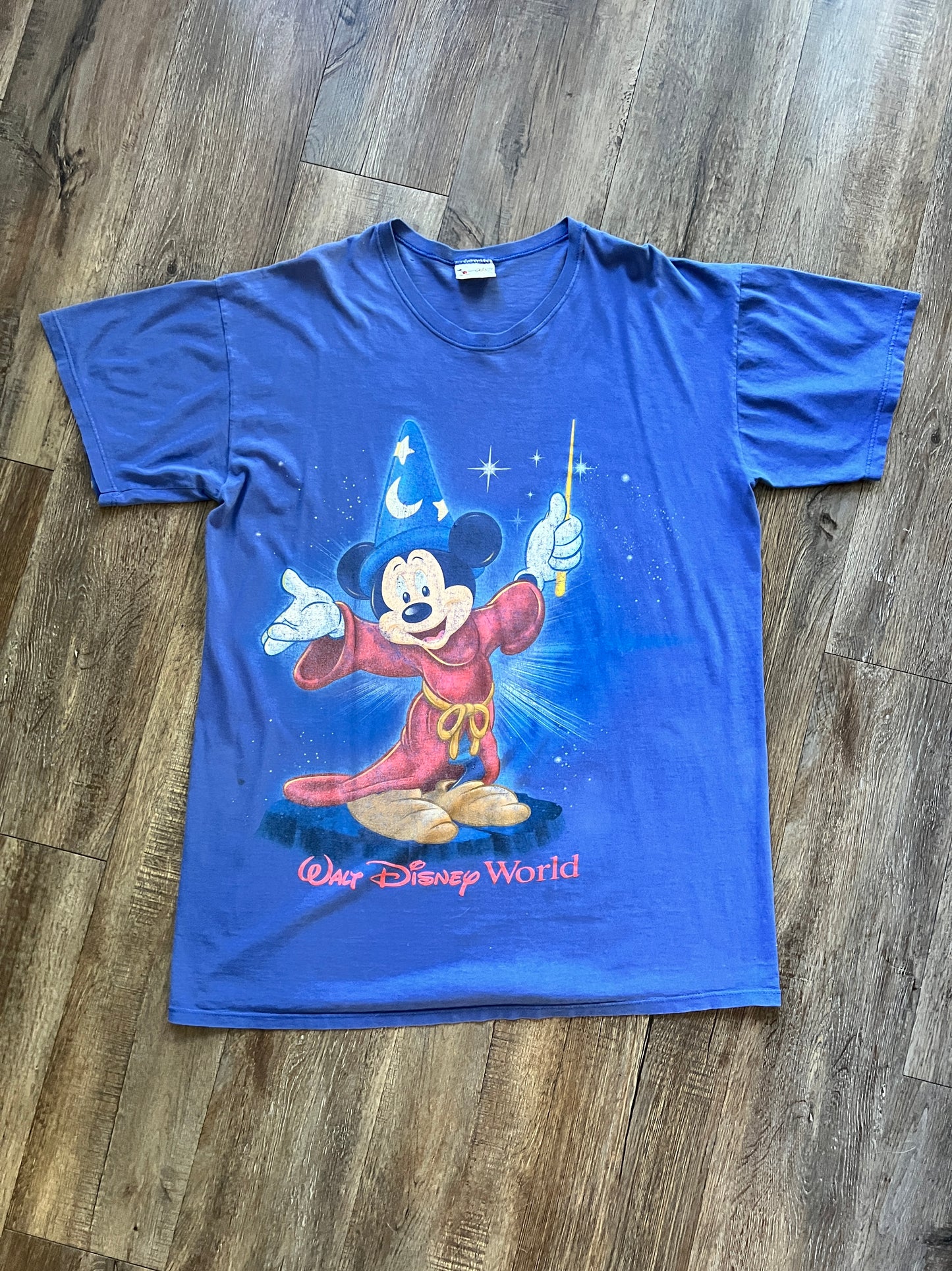 664 -Blue Sorcerer Mickey WDW Logo Sleep Shirt - OSFA