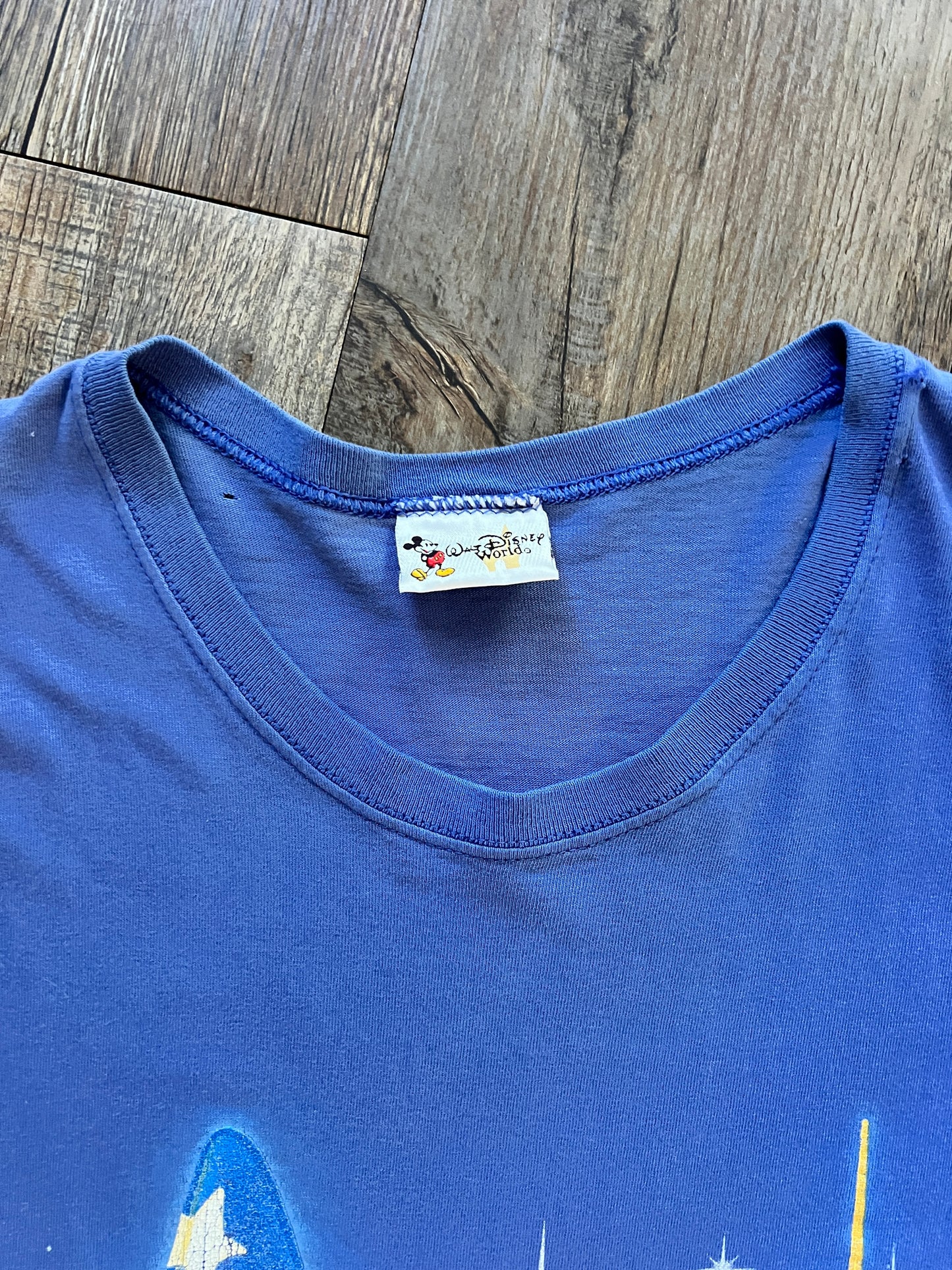 664 -Blue Sorcerer Mickey WDW Logo Sleep Shirt - OSFA