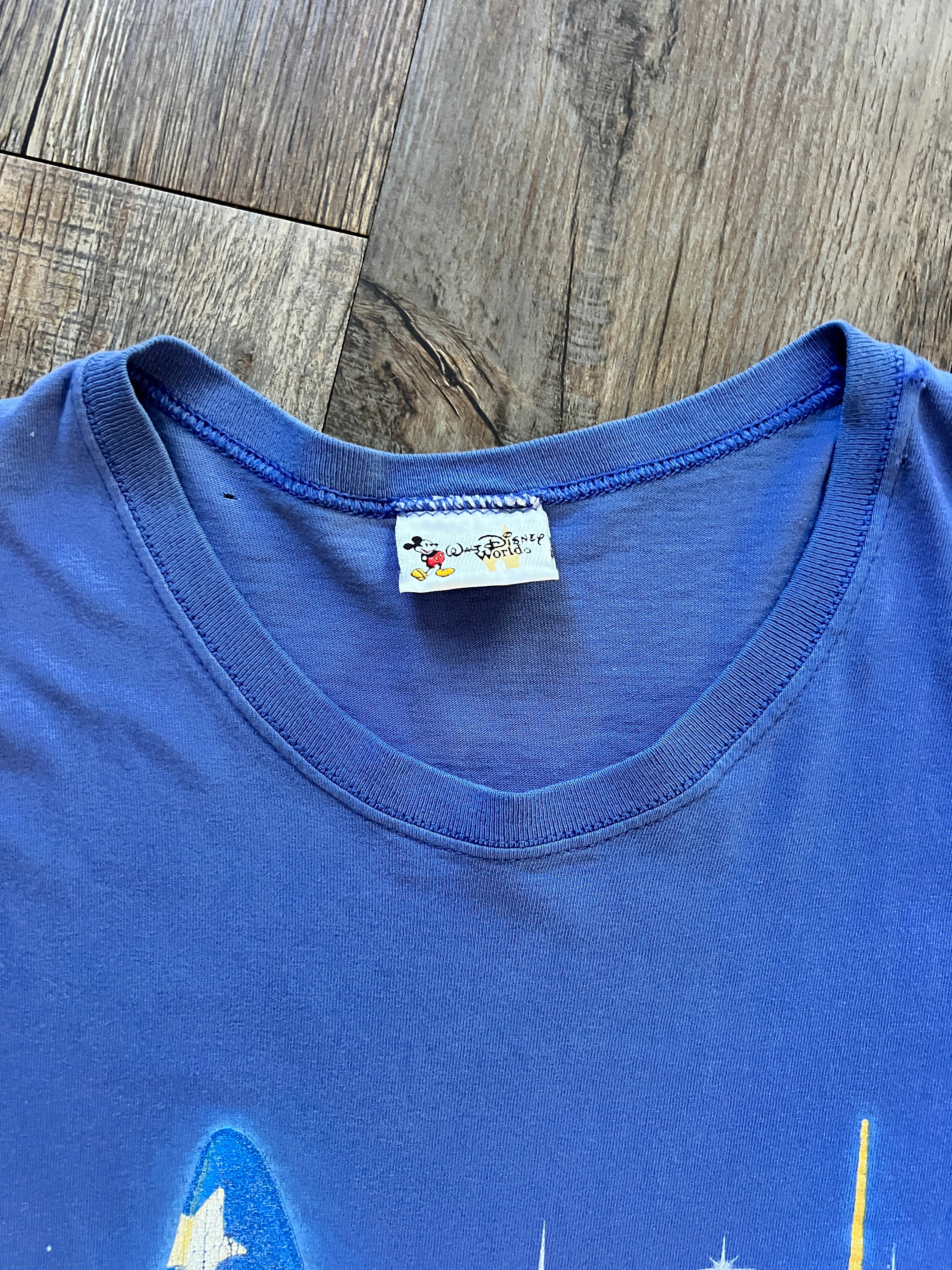 664 -Blue Sorcerer Mickey WDW Logo Sleep Shirt - OSFA