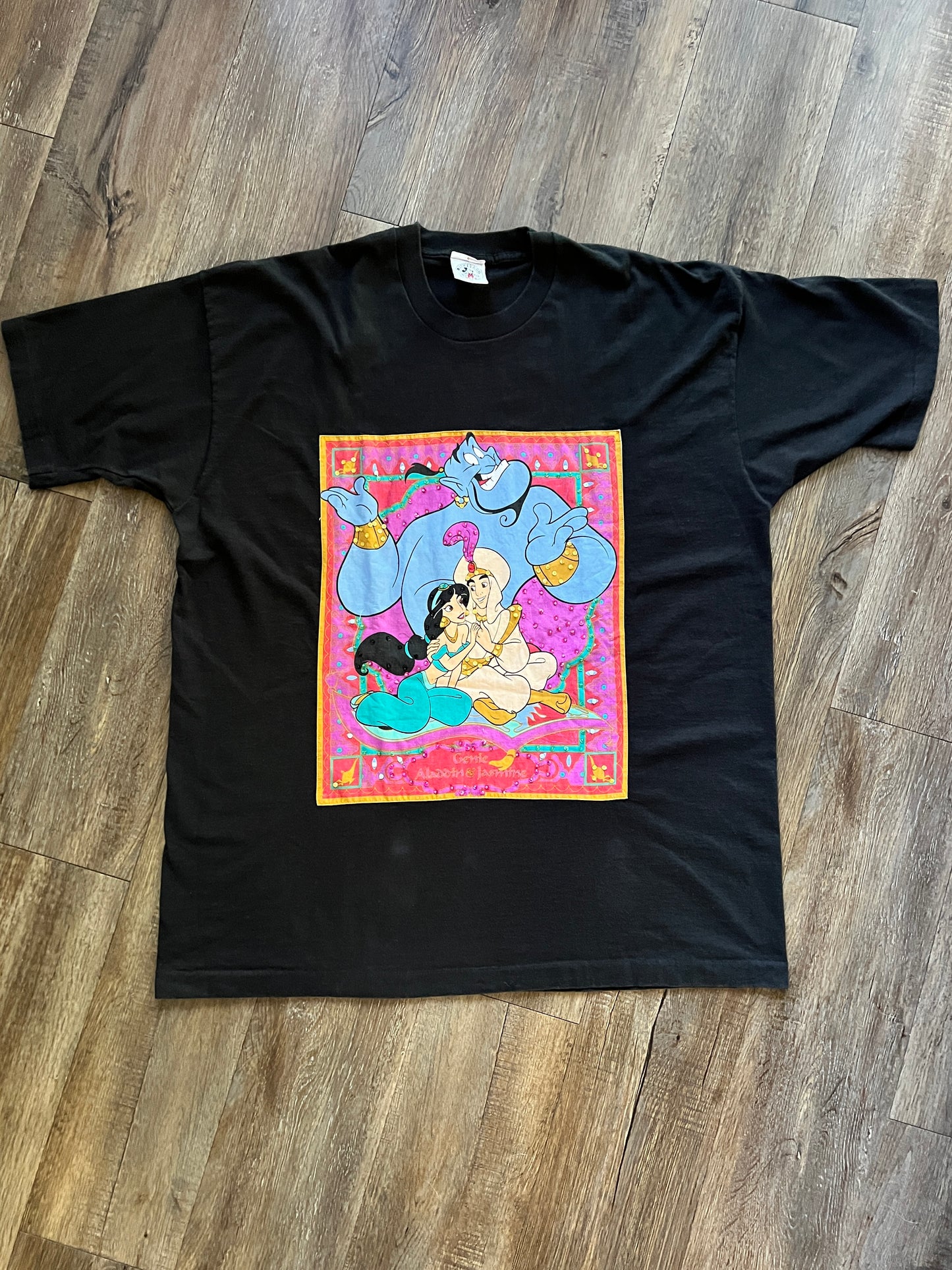 666 -Black Genie, Aladdin, & Jasmine Tapestry Tee - 2X