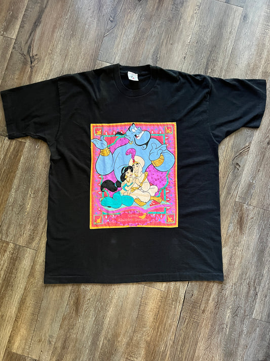 666 -Black Genie, Aladdin, & Jasmine Tapestry Tee - 2X