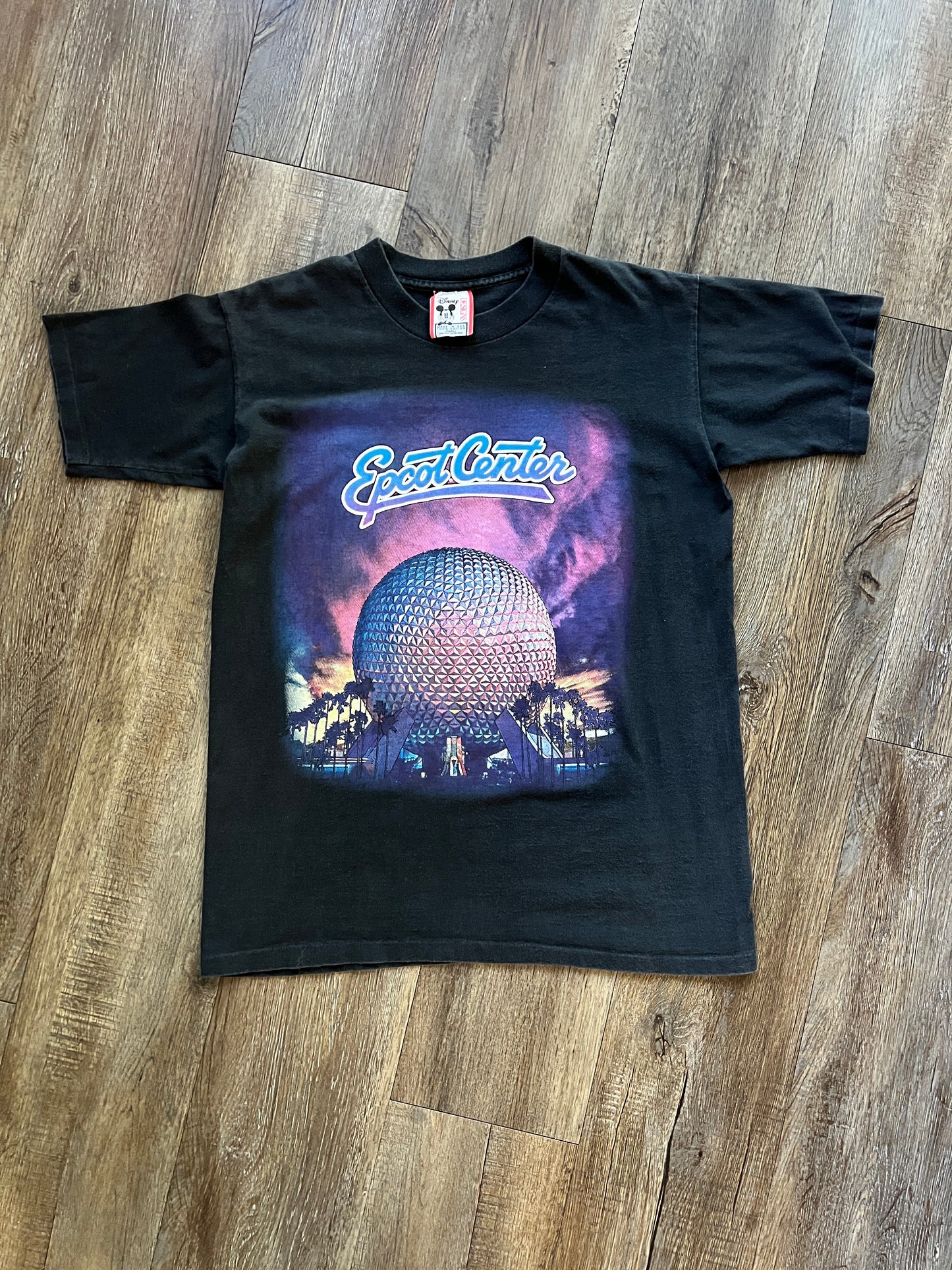 667 -Black EPCOT Center Spaceship Earth Tee - S
