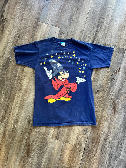 669 -Navy Sorcerer Mickey Stars Tee - M